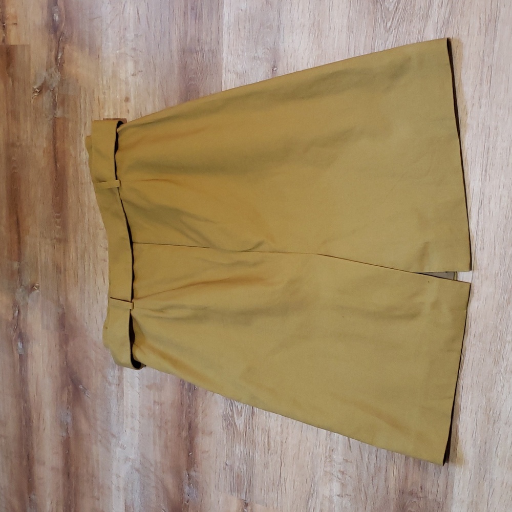 J Crew Tie Waist Skirt In Cotton-Linen, Color "Safari Gold", Size 14 - Picture 7 of 9